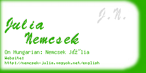 julia nemcsek business card